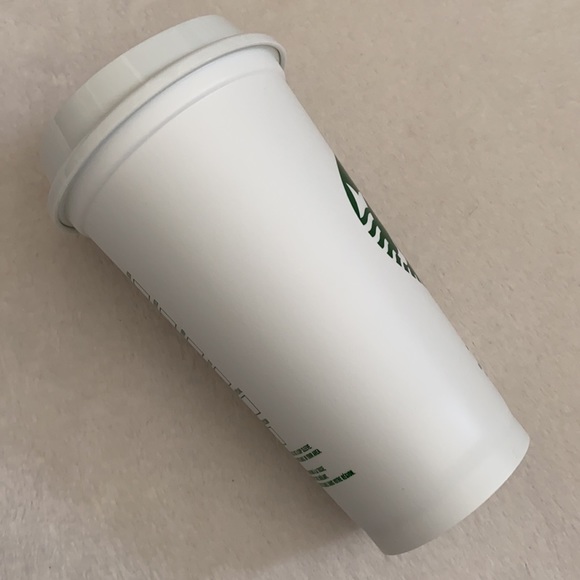 {NWOT} Starbucks | Reusable Coffee Mug Water Cup Plastic White/Green 16oz Grande - Picture 10 of 15